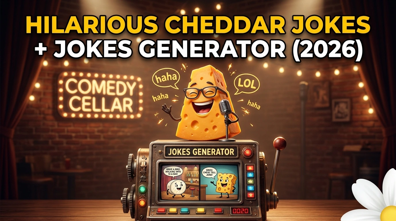 500+ Hilarious Cheddar Jokes + Jokes Generator (2026)