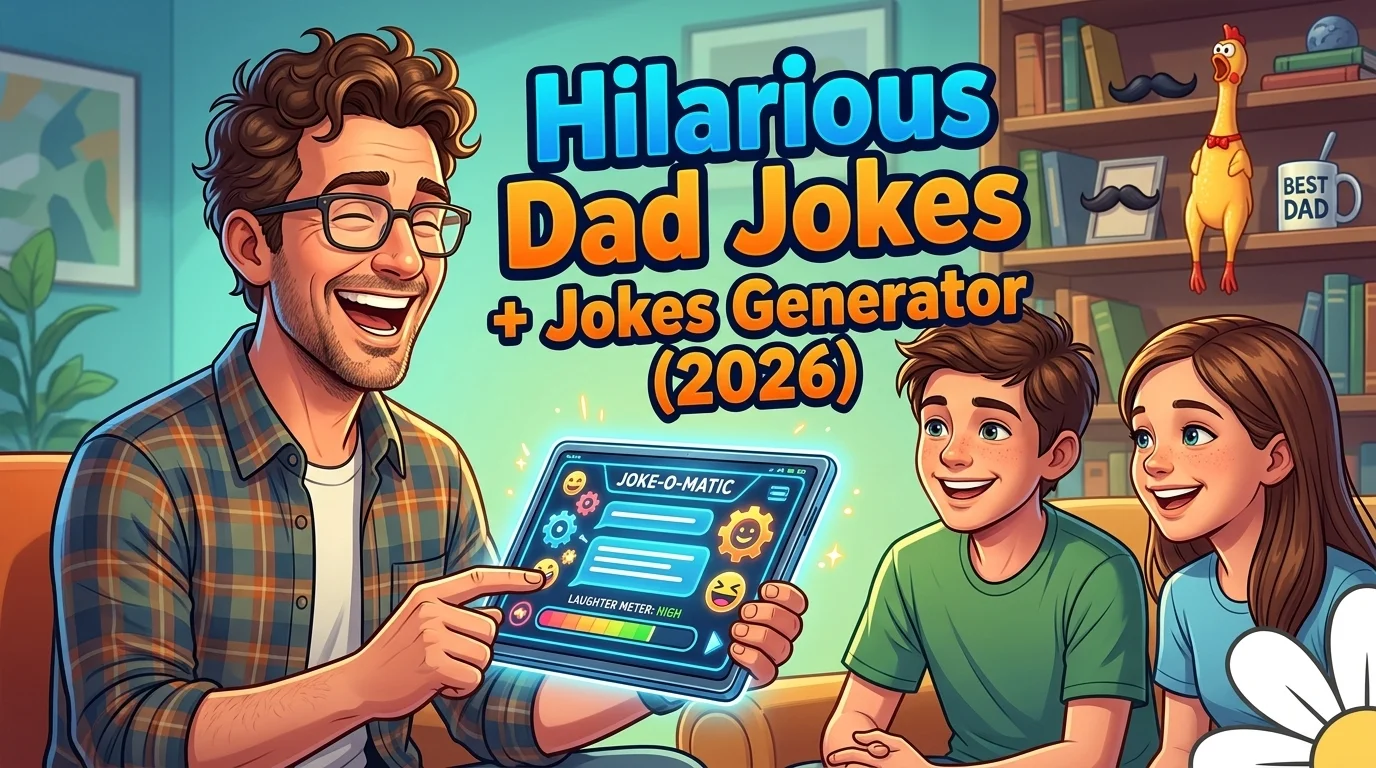 500+ Hilarious Dad Jokes + Jokes Generator (2026)