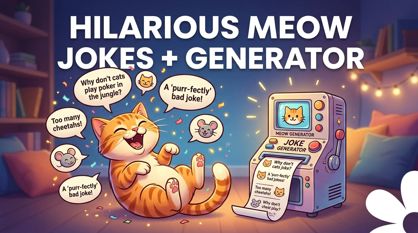 Hilarious Meow Jokes + Generator