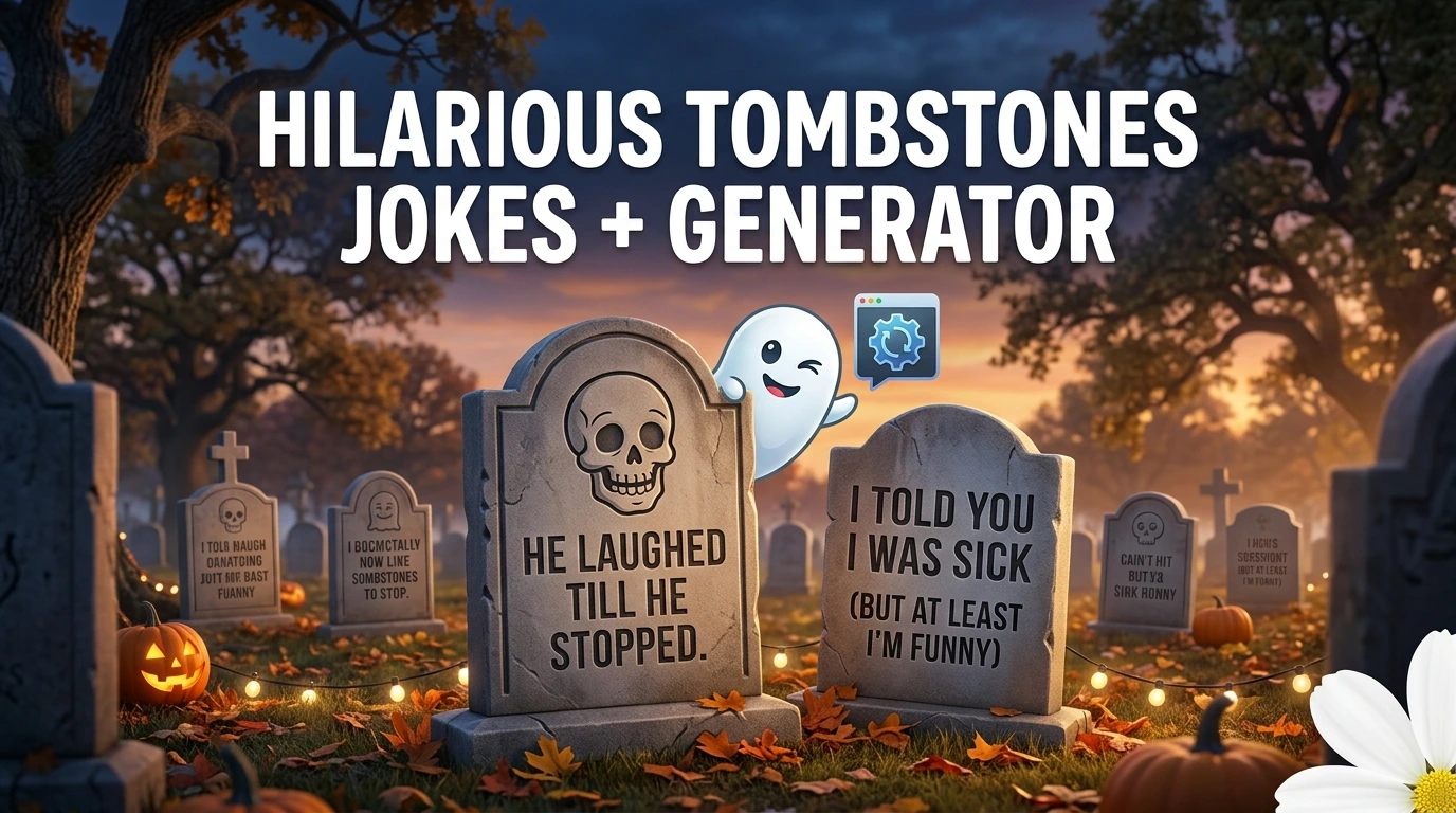 Hilarious Tombstones Jokes + Generator