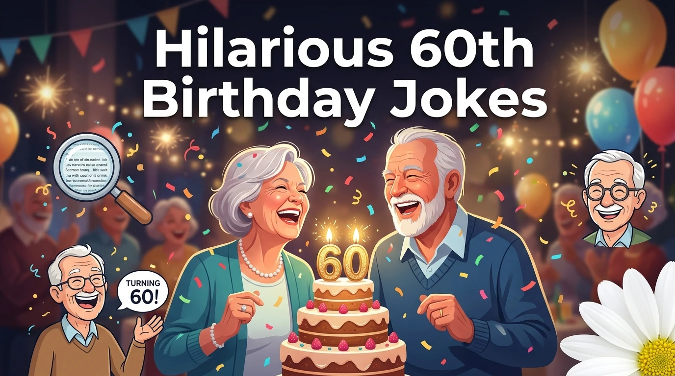 Hilarious 60th Birthday Jokes + Jokes Generator