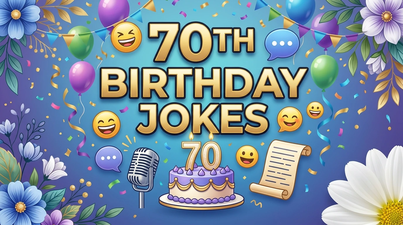 Hilarious 70th Birthday Jokes + Jokes Generator