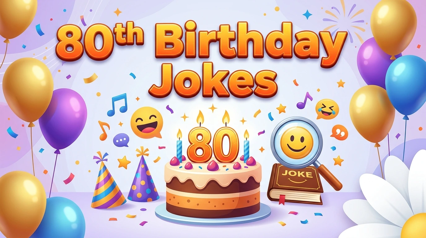 Hilarious 80th Birthday Jokes + Jokes Generator